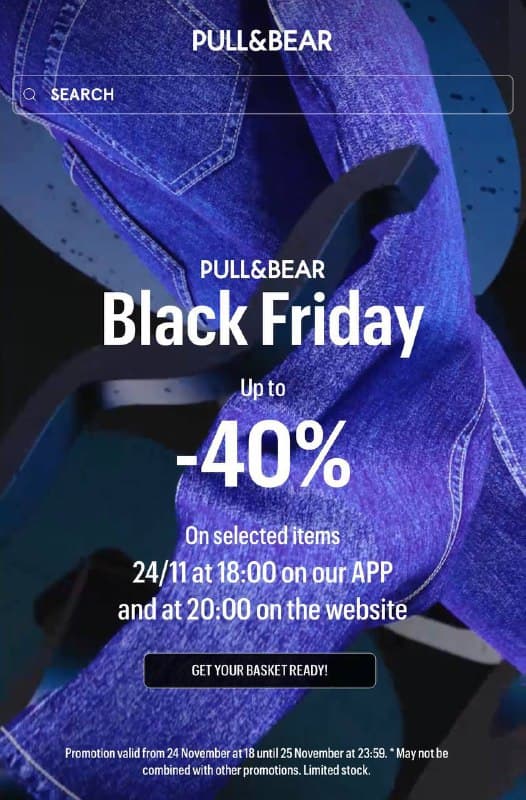 ⚠️ حراج بلك فرايدى PULL&BEAR

لينك حراج 🔻

https://www.pullandbear.co…